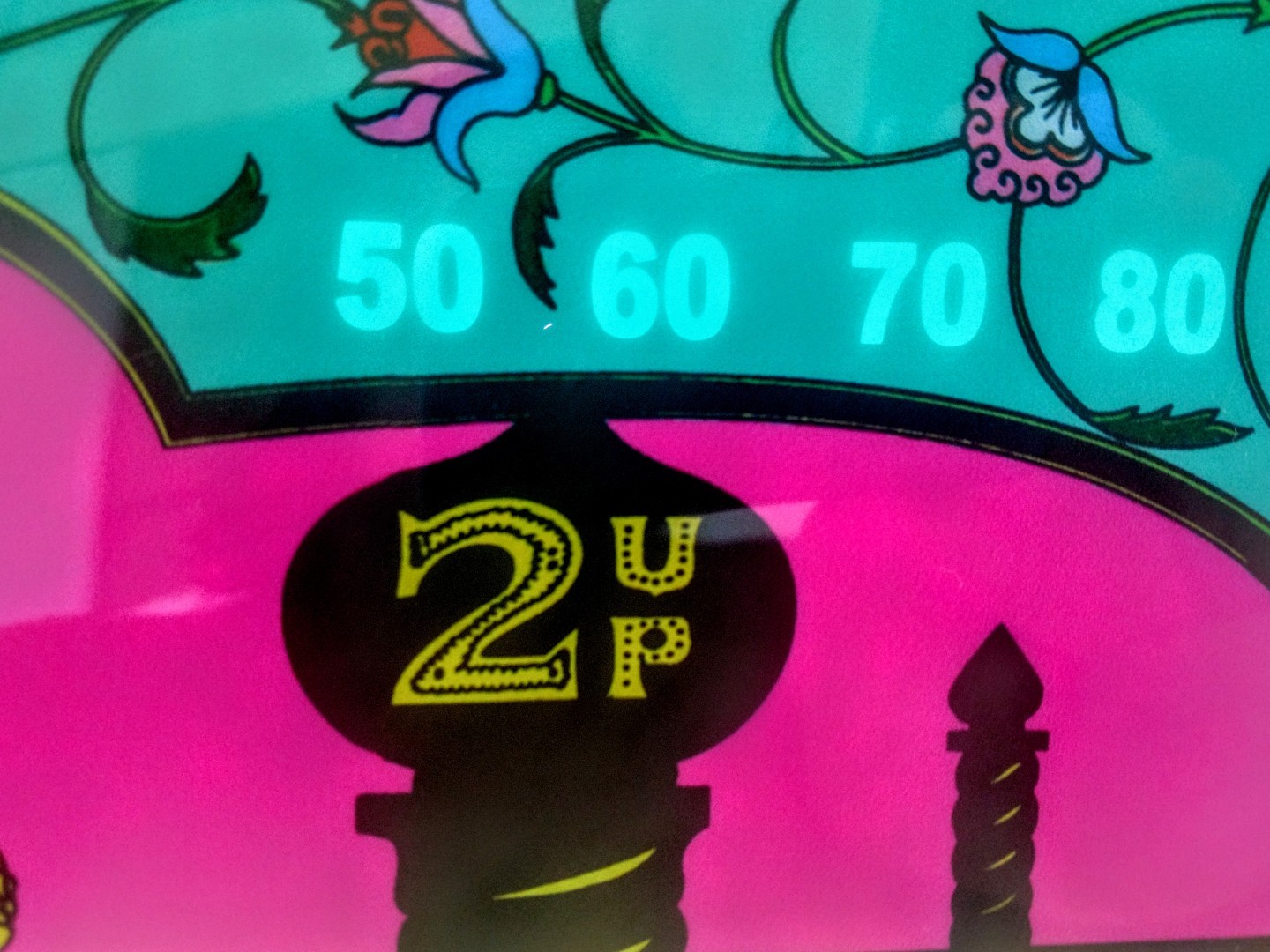 Williams Aladdin's Castle Pinball Machine Translite Backglass