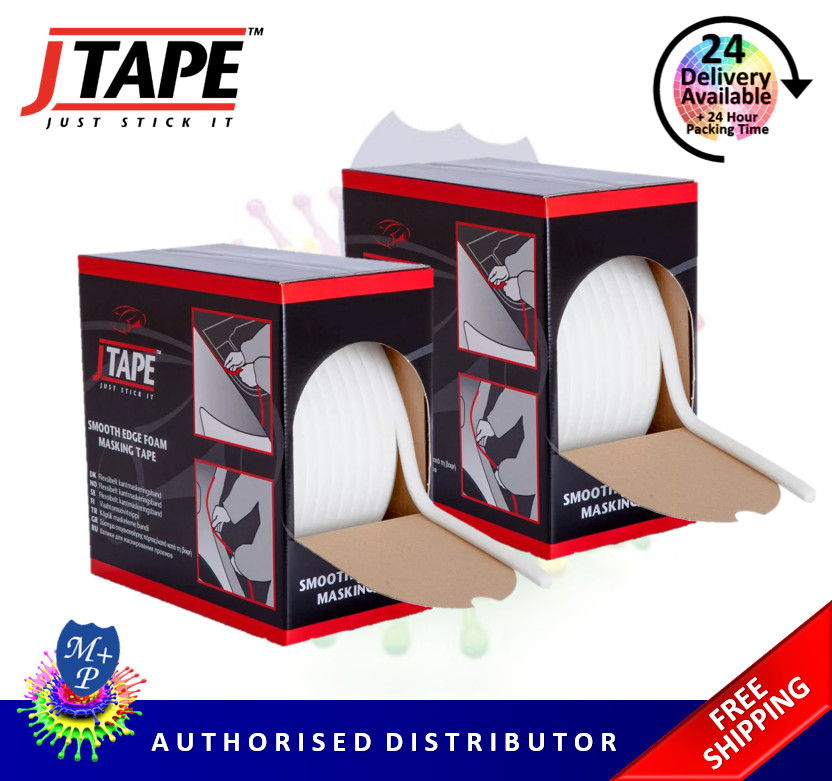 J Tape Smooth Soft Edge Foam Masking Tape 13mm x 50m x 2 Boxes - JTape