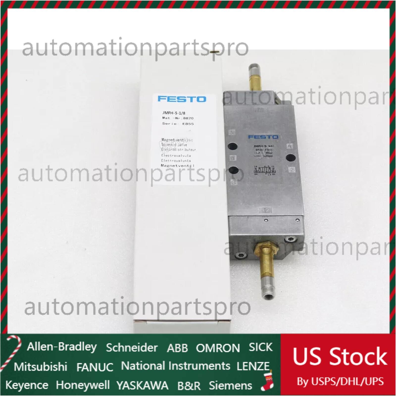 US FREE TAX New FESTO JMFH-5-1/8 8820 Solenoid Valve