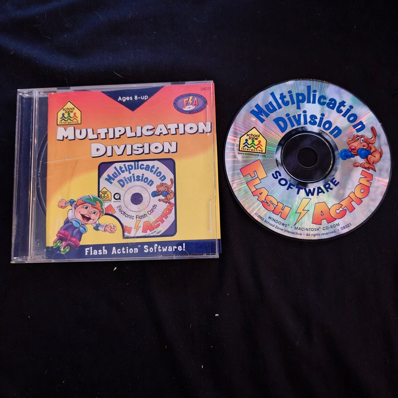 Multiplication Division Jewel Case PC CD-ROM School Zone Flash Action Software