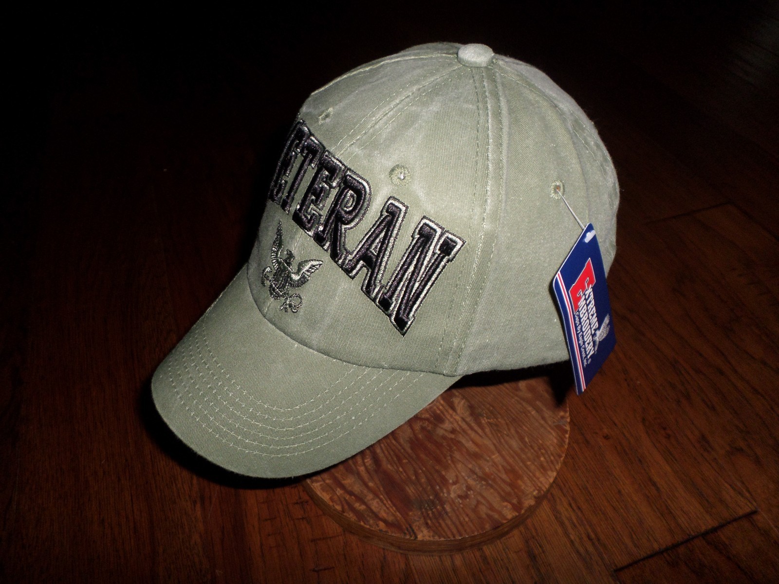 U.S NAVY VETERAN HAT EMBROIDERED 3D RAISED LETTERS MILITARY BALL CAP OD GREEN