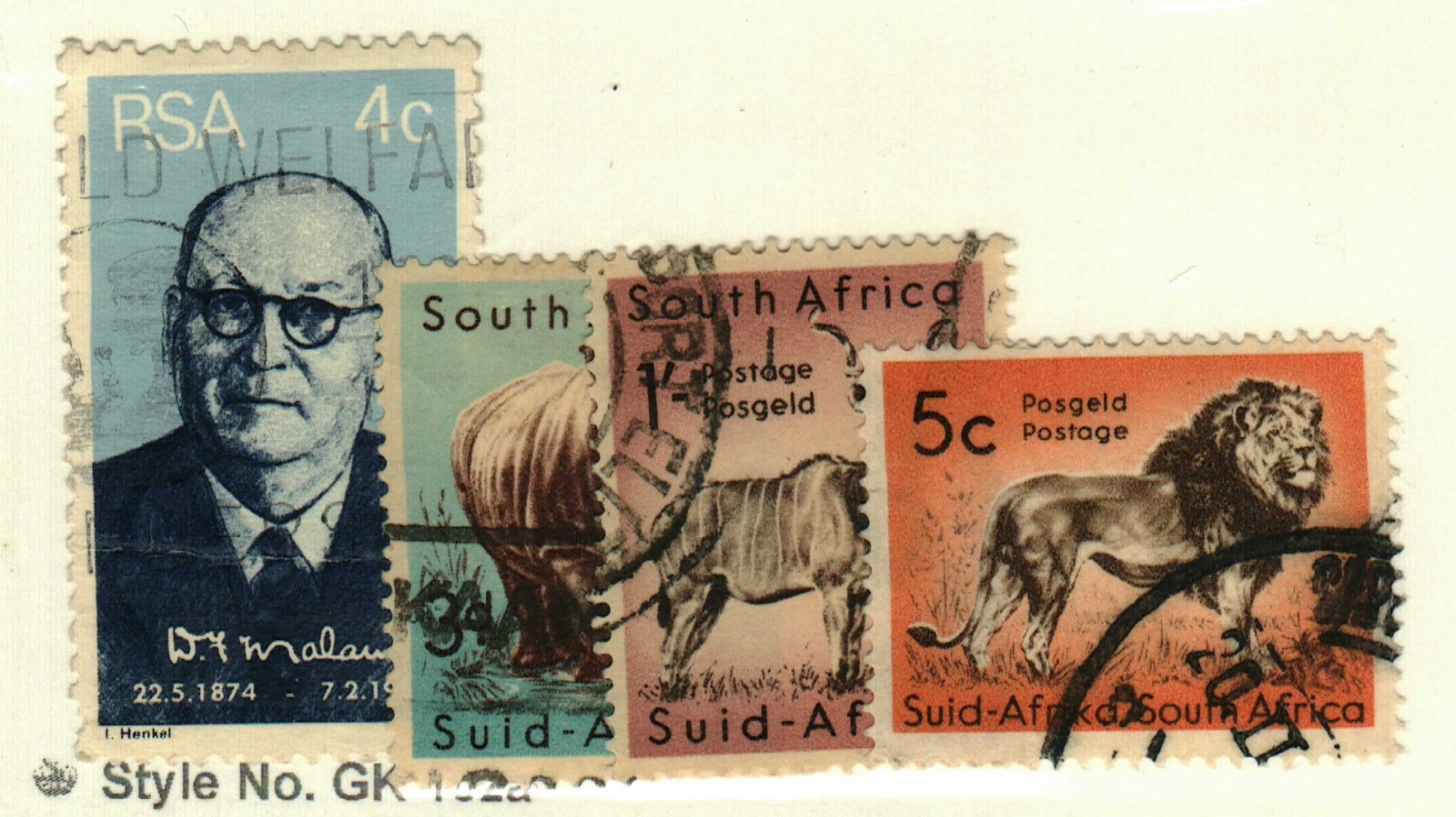 South Africa #204, 208, 247, 403 used