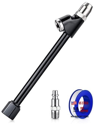 Air Chuck Set, 1/4" FNPT Extended Reach Dual Head Air Straight Foot Dual Head