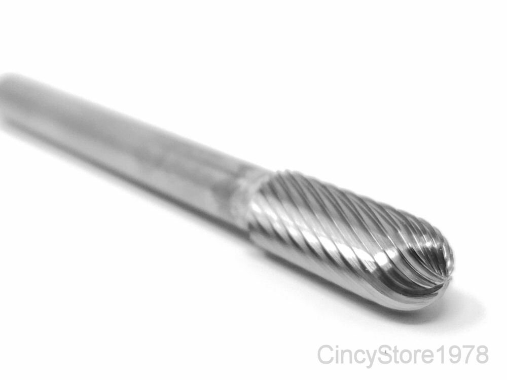 SC2S Cylindrical 5/16" Carbide Burr Bur Tool Die Grinder Bit 1/4" Shank