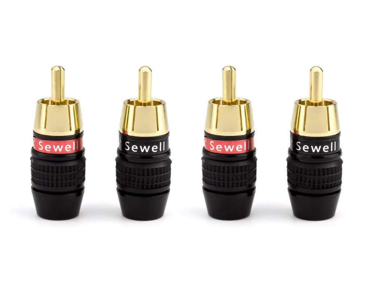 Deadbolt RCA Plugs – Solderless Audio/Video Connectors, Gold-Plated, Screw-Termi