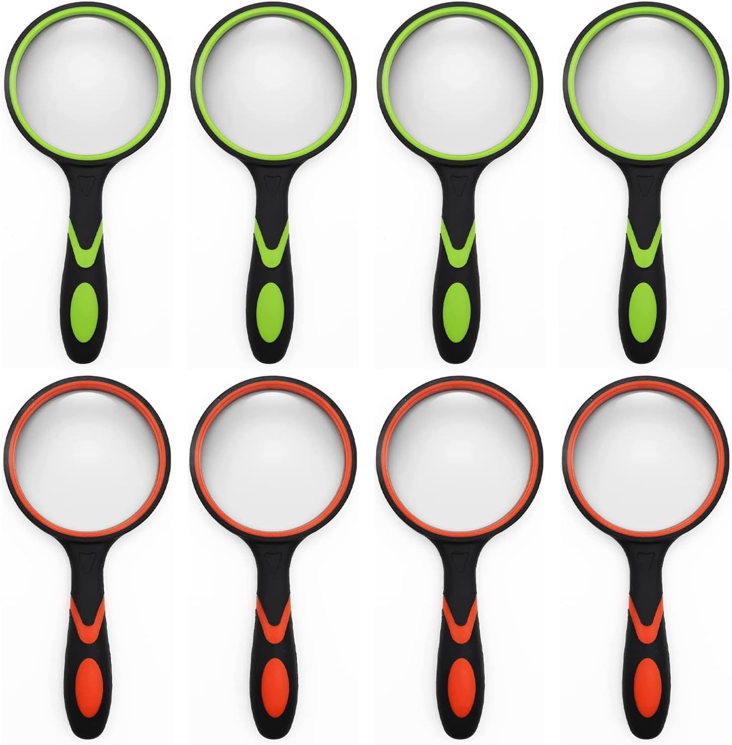 8 Pack 8X Handheld Magnifying Glass Reading Magnifier 50Mm Magnifying Glass Lens