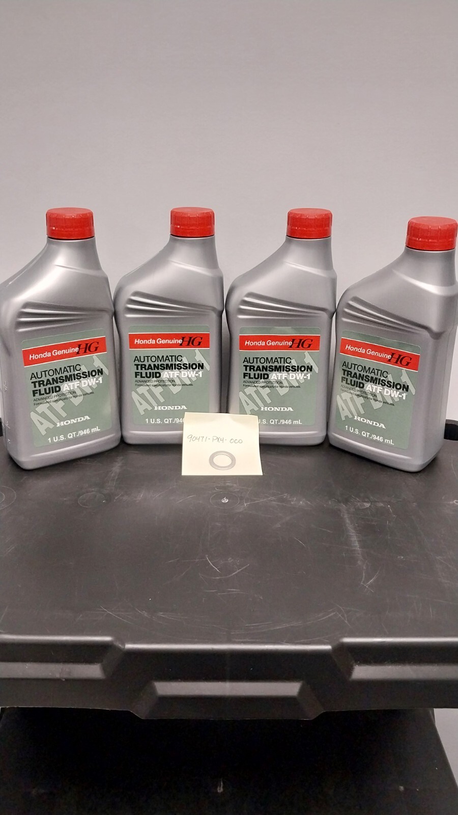 4 QTS OEM Genuine Honda Acura Automatic Transmission Fluid ATF DW-1 +CrushWasher