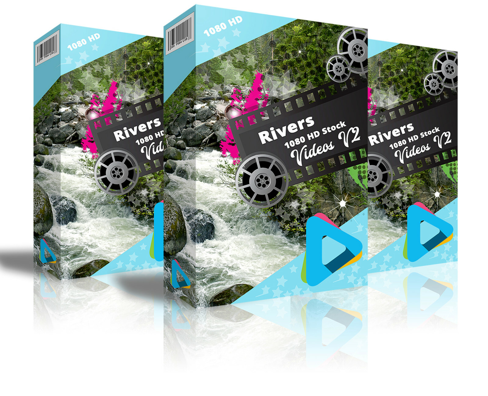 HD (1080) Royalty Free Stock Footage Videos "River" on DvD-Rom