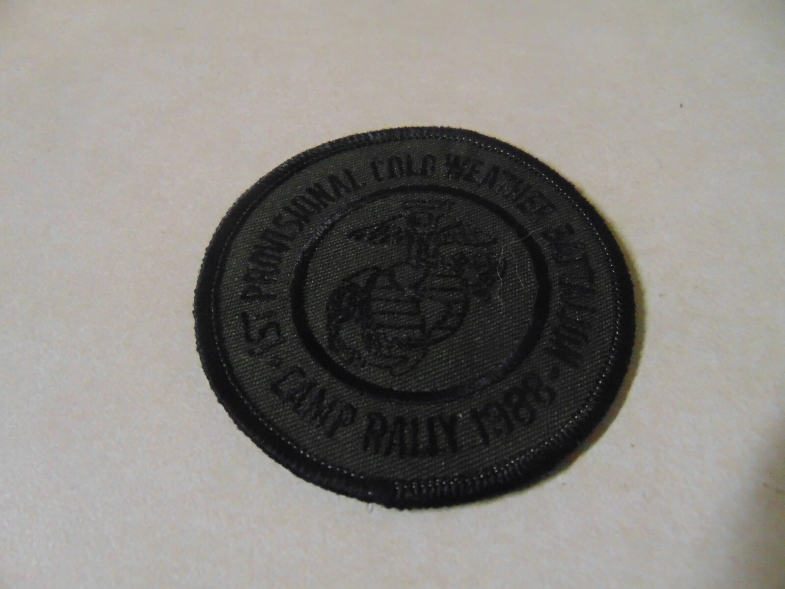 PATCH SEW ON OLDER 3 INCH 1ST PROVISIONAL COLD WEATHER BATTALION CAMP RALLY 1988