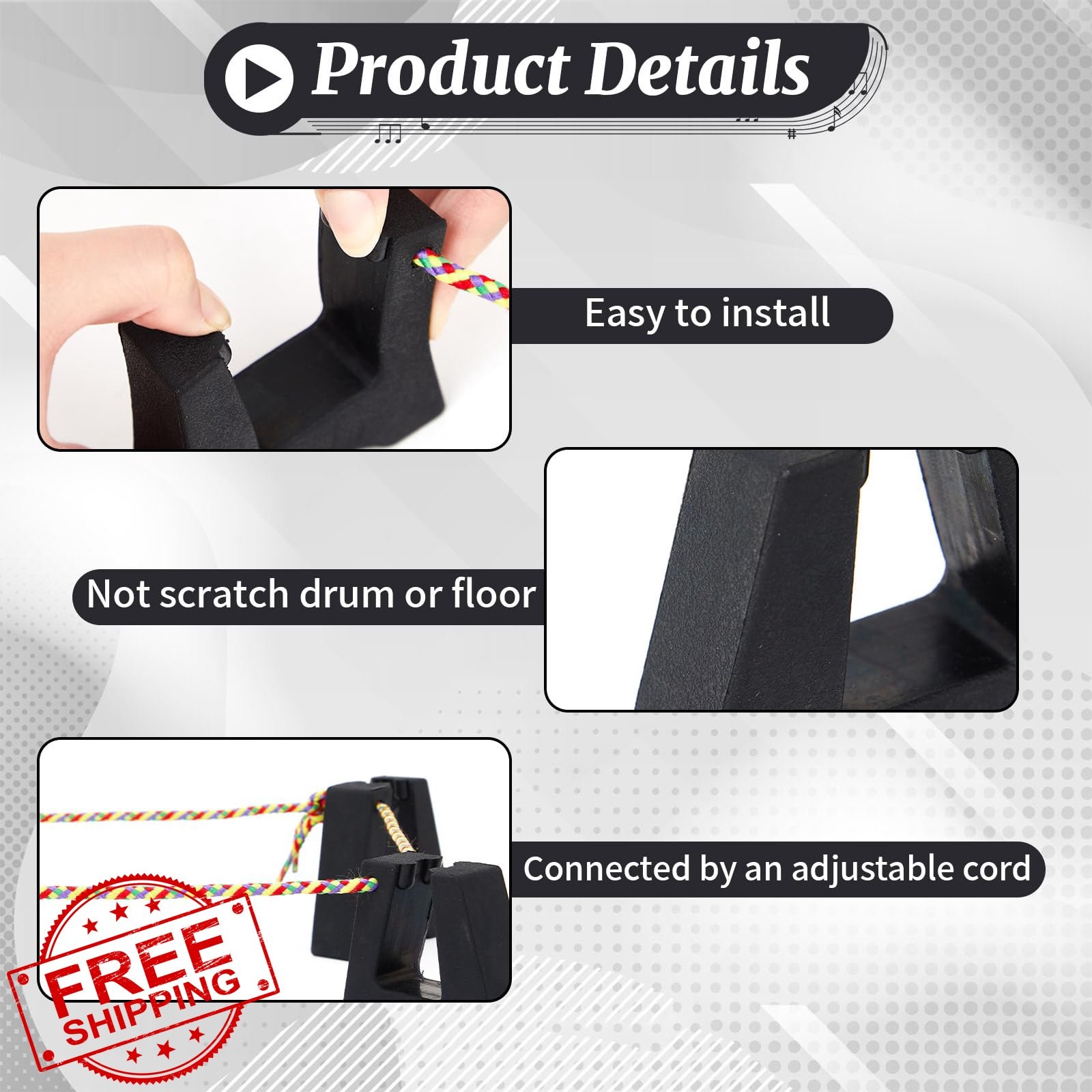 Boao conga stand drum feet risers 2-set