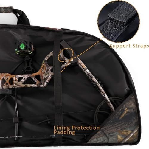 Lightweight Compound Bow Case - Soft Bow Bag with Arrow Pocket & Backpack Straps