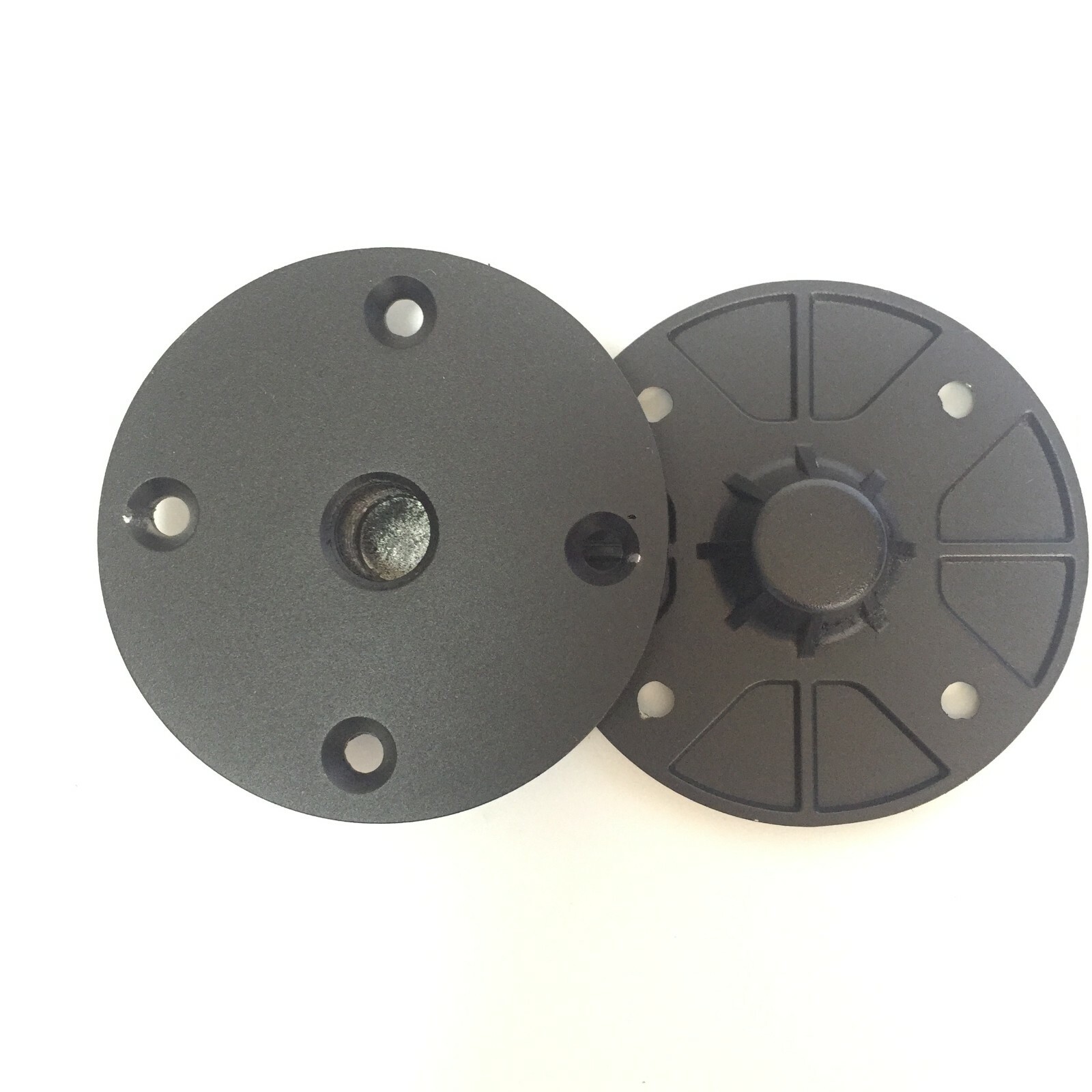 2 Aluminum Sub-Woofer Mounting Plate M20 Thread Screw-On Sub Pole 104x25mm Black