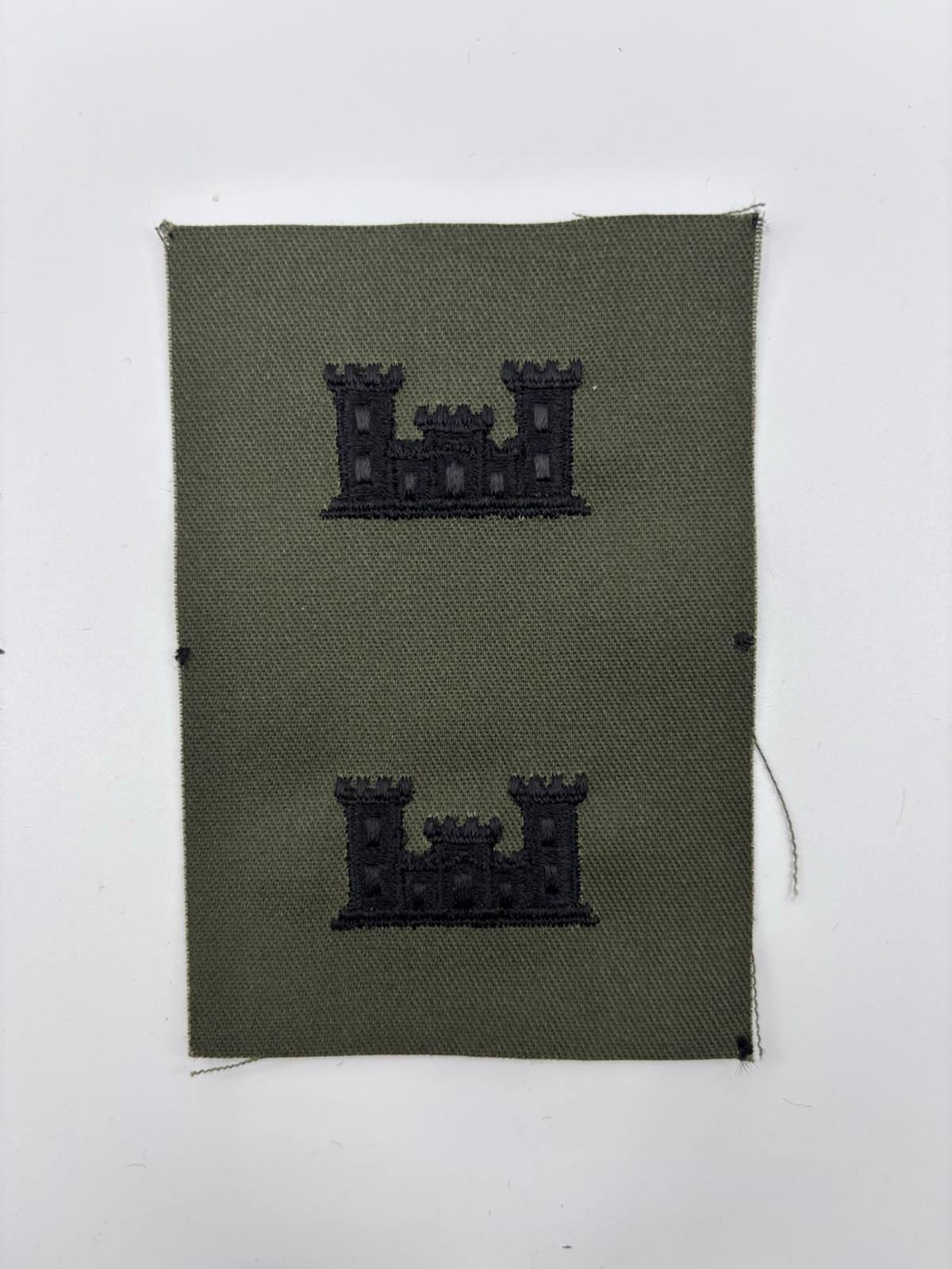 Vietnam War Era US Army Officer Subdued Engineer Corps Branch Sew On Insignia