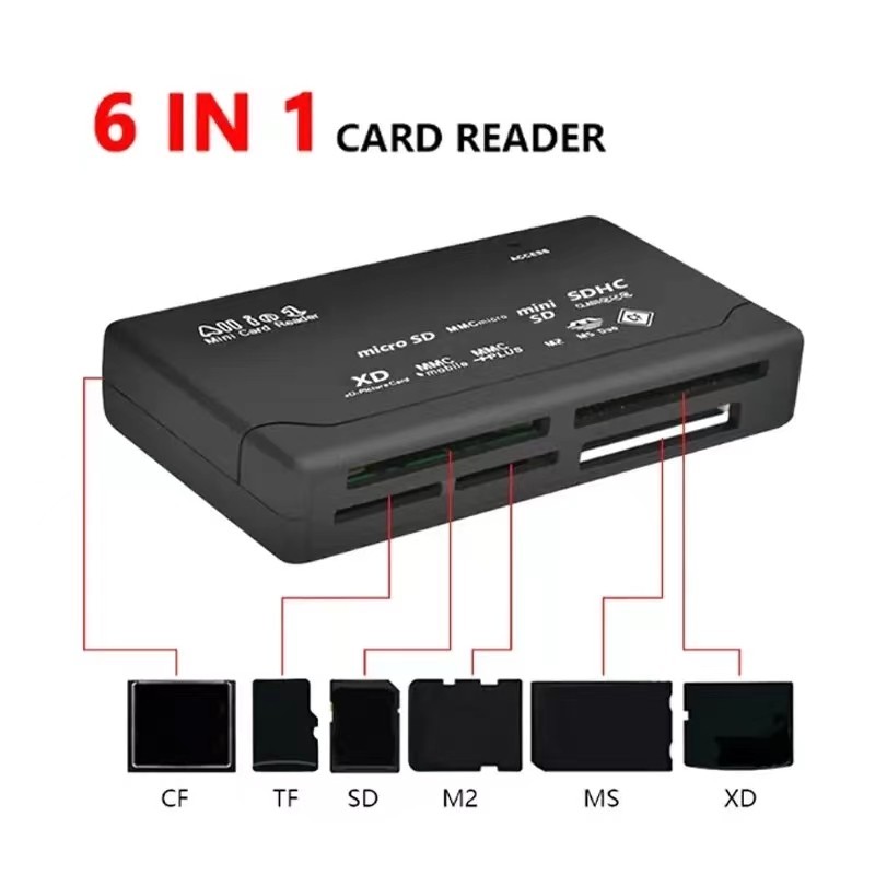 All in One USB Memory Card Reader External Multi Hub Adapter for SD TF CF xD MS