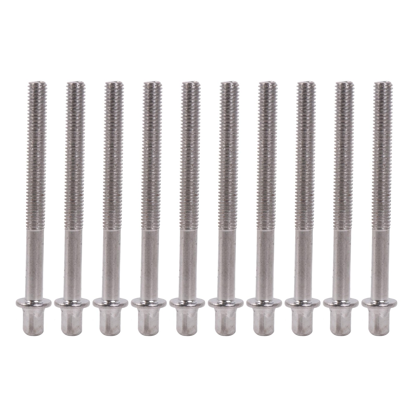 10 PCS 2.52 inch Drum Tension Rods Silver Metal Drum Screw Accessory Parts