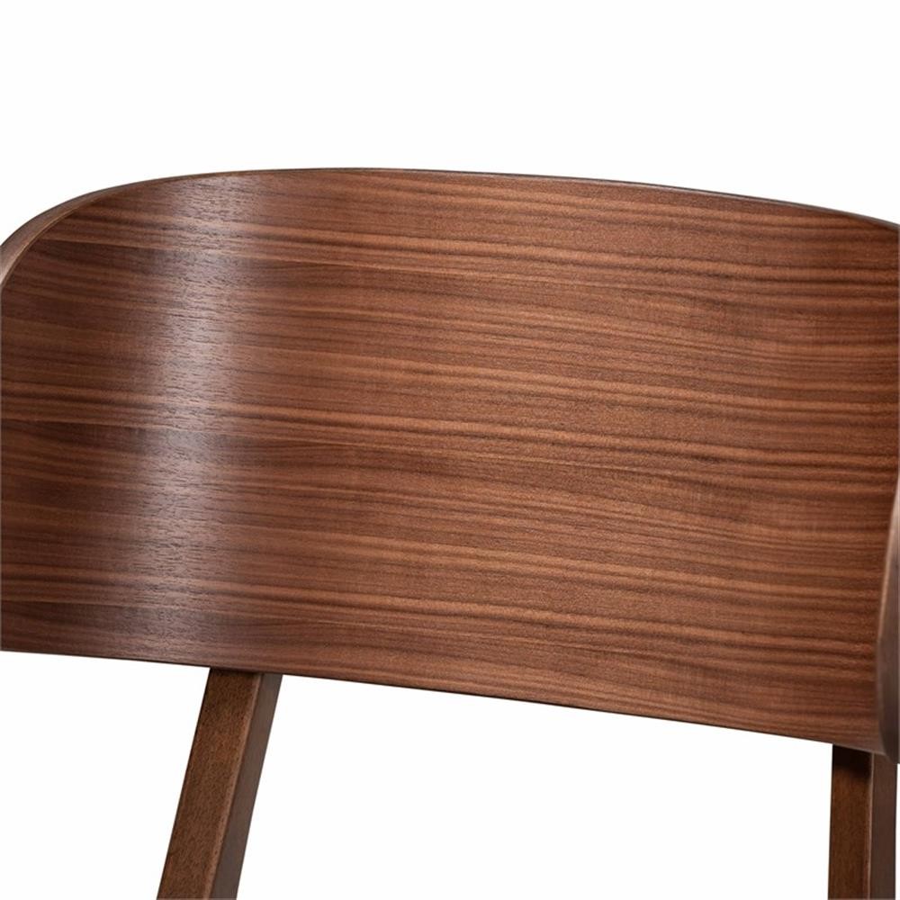 Bowery Hill Beige and Brown Finished Wood 2-Piece Dining Chair Set