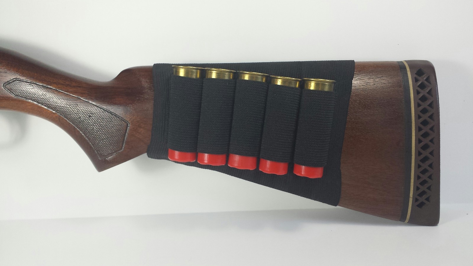 5 Shell Buttstock Sleeve Shotgun Shell Holder 12ga 20ga