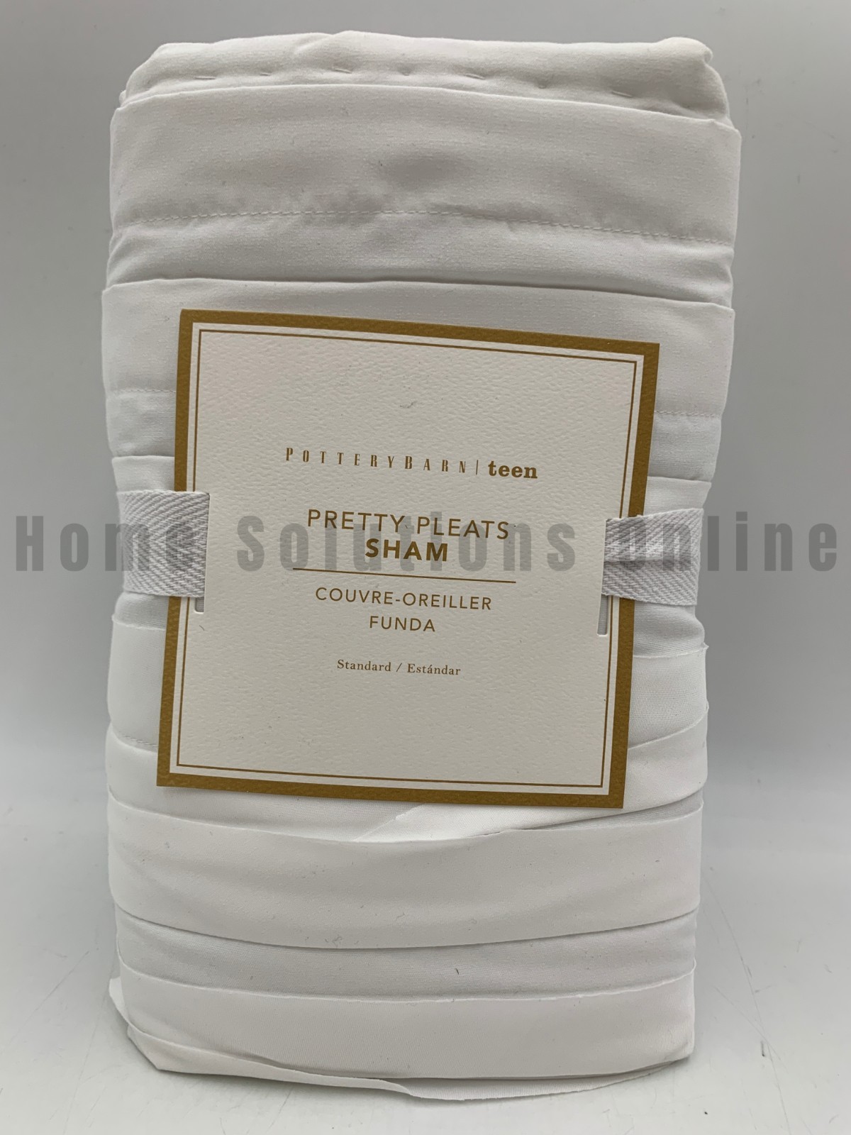 Pottery Barn Teen Pretty Pleats Microfiber Sham White Standard #J1082