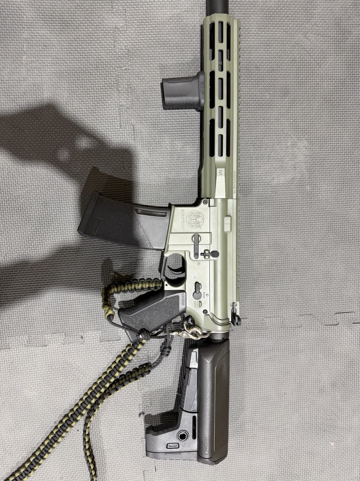 Krytac Alpha CRB-M Electric Airsoft Rifle Foliage Green, Adjustable Stock, Mag