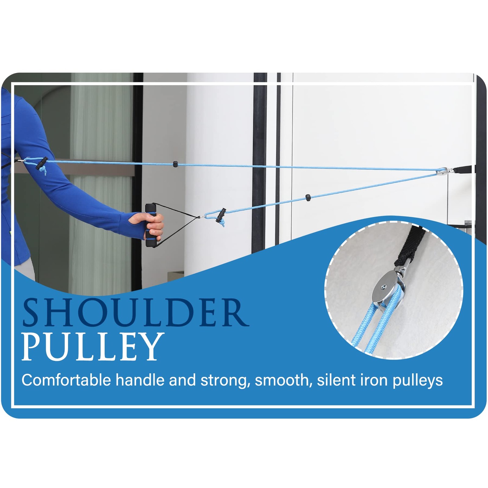 Shoulder Pulley Over The Door Physical Therapy System, Exercise Black