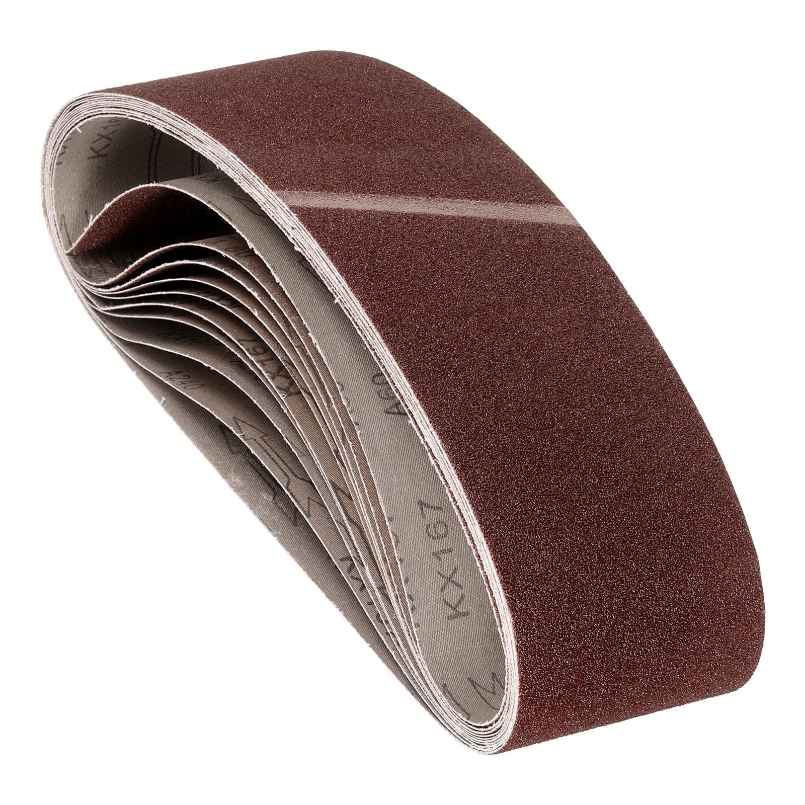 10 Pcs Sanding Belts 3 x 24 Inch 60 Grit Aluminum Oxide Abrasive Sandpaper fo...