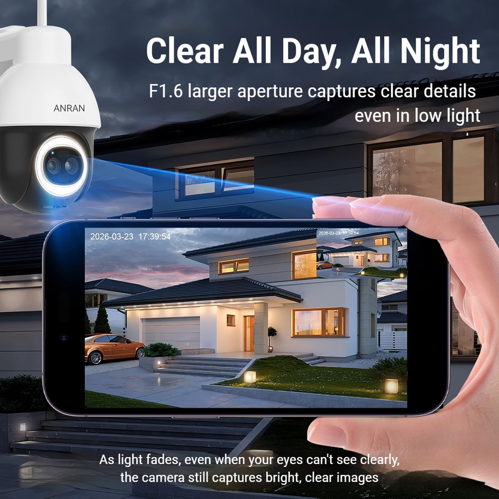 SoloCam AOV Solar Wireless Security Camera 360° PTZ 3K Dual-Camera Night Vision