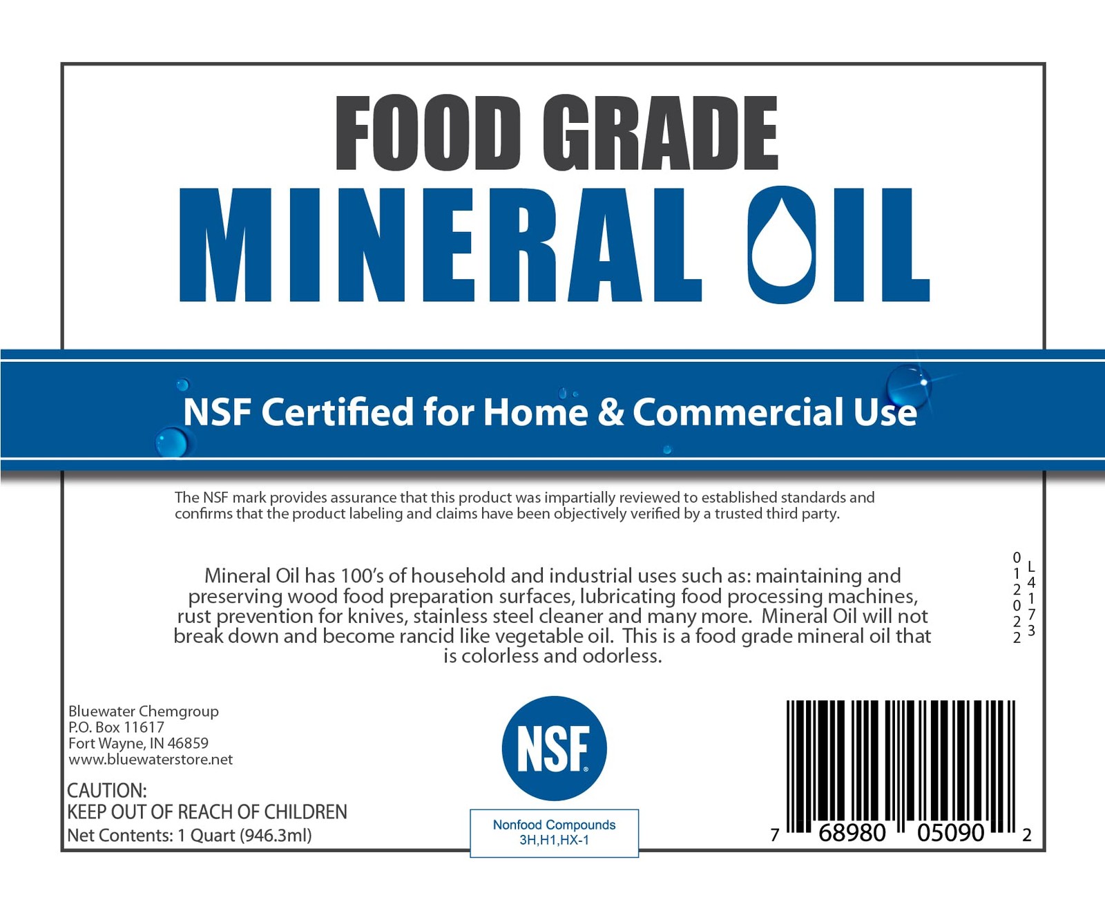 Premium 100% Pure Food Grade Mineral Oil USP, 1 Quart (32 1 ounces)