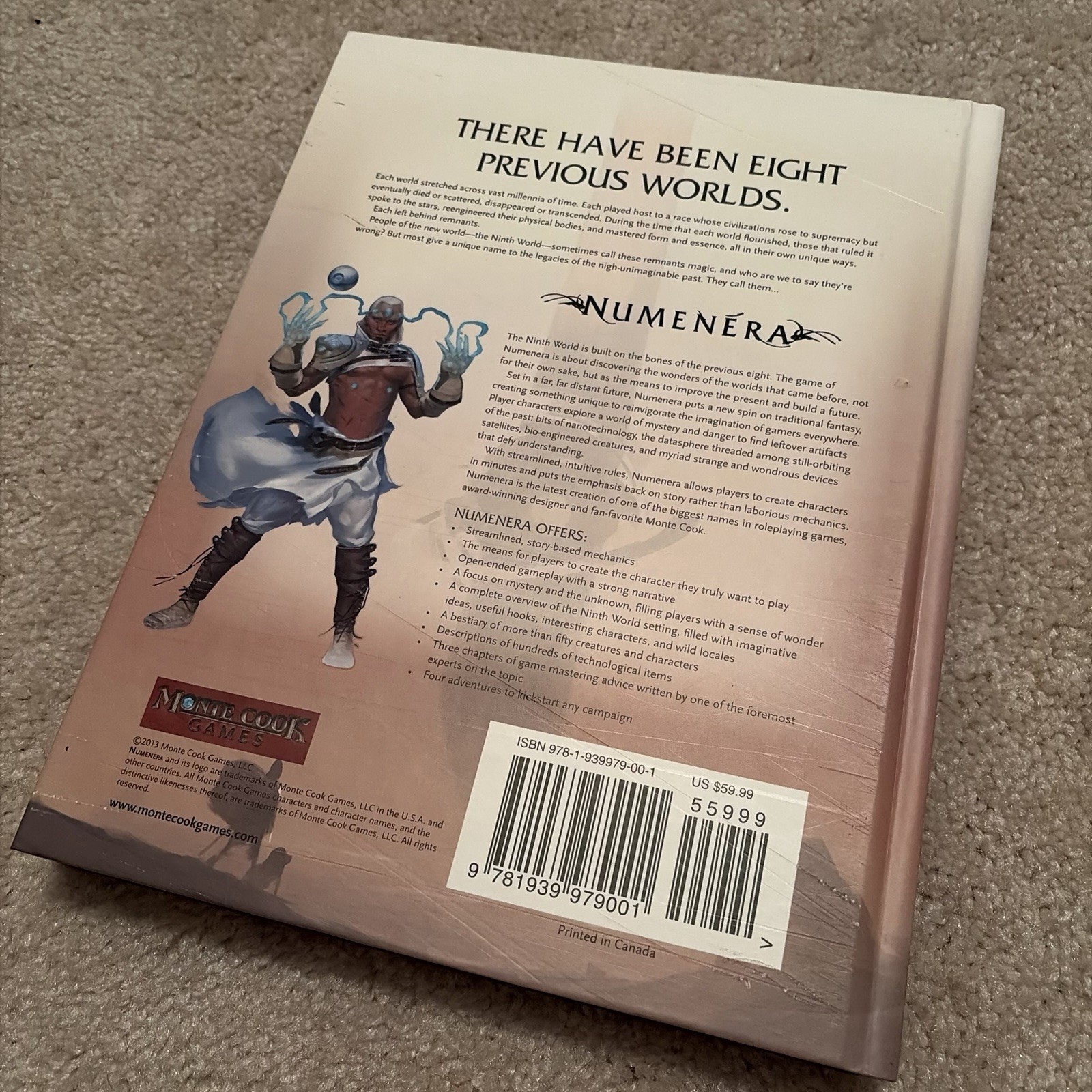 Numenera RPG Core Rulebook with map and Devil’s Spine by Monte Cook