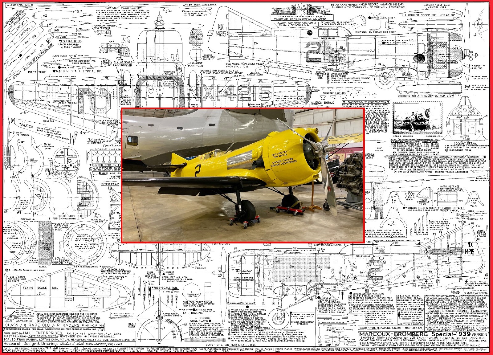 Model Airplane Plans (FF):  Marcoux-Bromberg Special 25" Wingspan 1/12 Scale