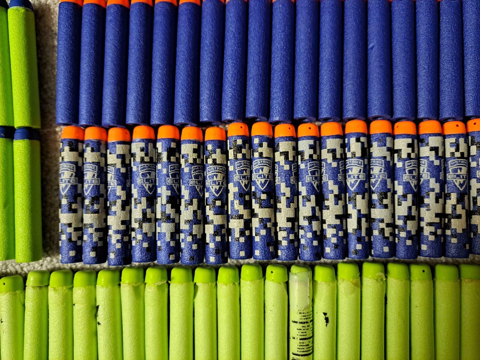 Lot - Over 150 Random NERF Darts and Two 18 Round Magazines Good Condition