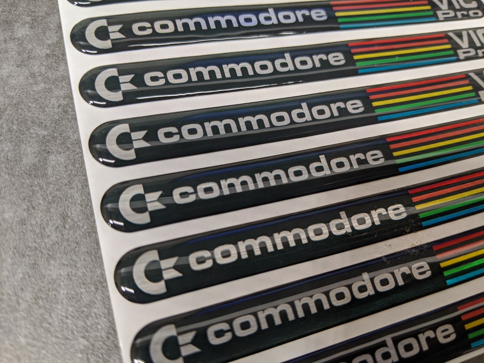 Commodore VIC PRO Case Badge Label Logo Sticker for Original C64 Breadbin Style
