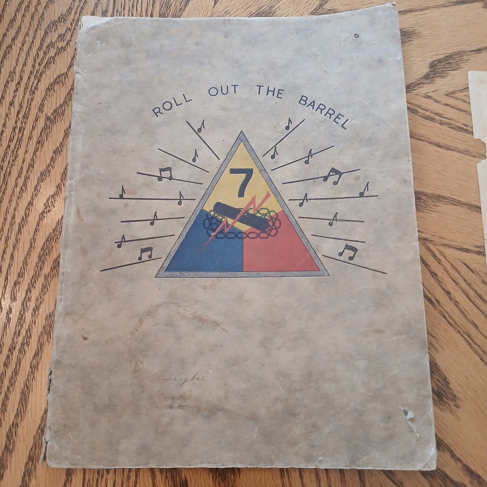 WW2 US 7th ARMORED DIVISION ROLL OUT THE BARREL Booklet  1944