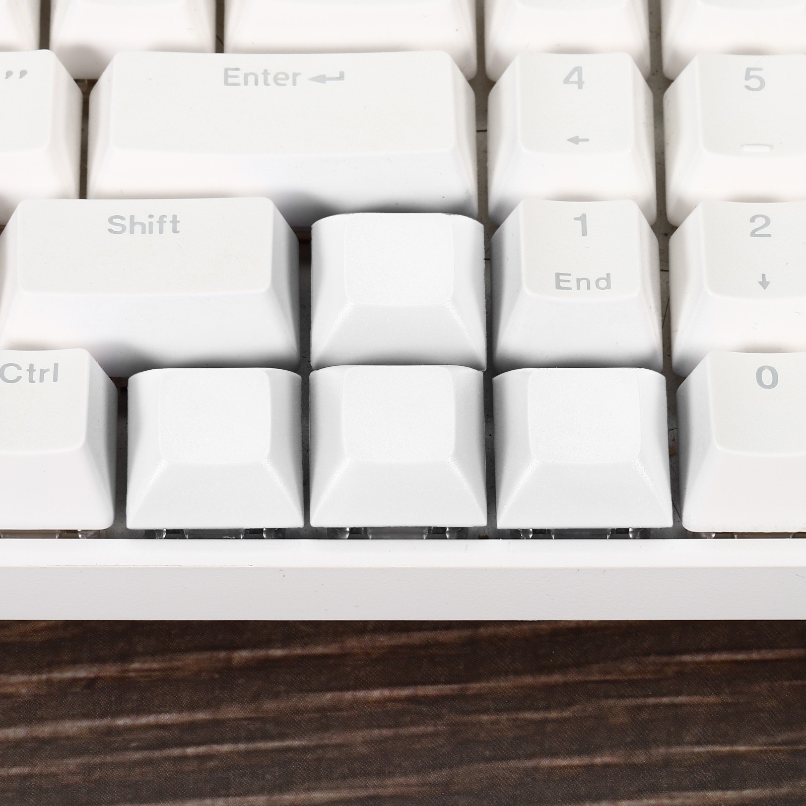 10Pack 1U Blank Keycaps Universal Mechanical PBT Keyboard Replacement White