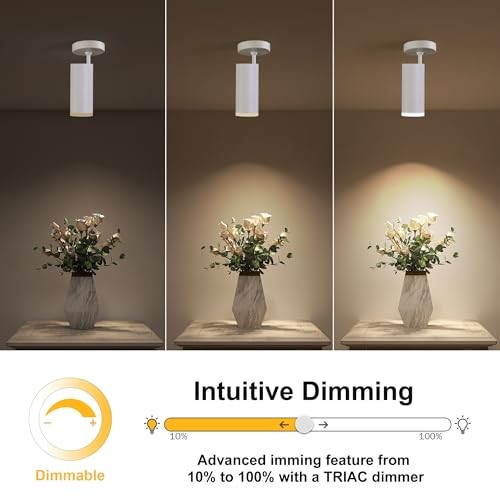 9W LED Ceiling Spotlight Indoor – Adjustable Surface Mount Dimmable White