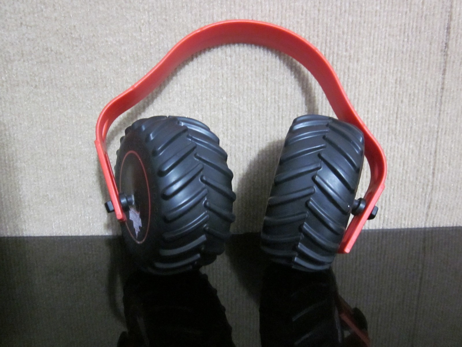Monster Jam Kids Headphones Truck Tires Child Ear Muff Hearing Protection Red