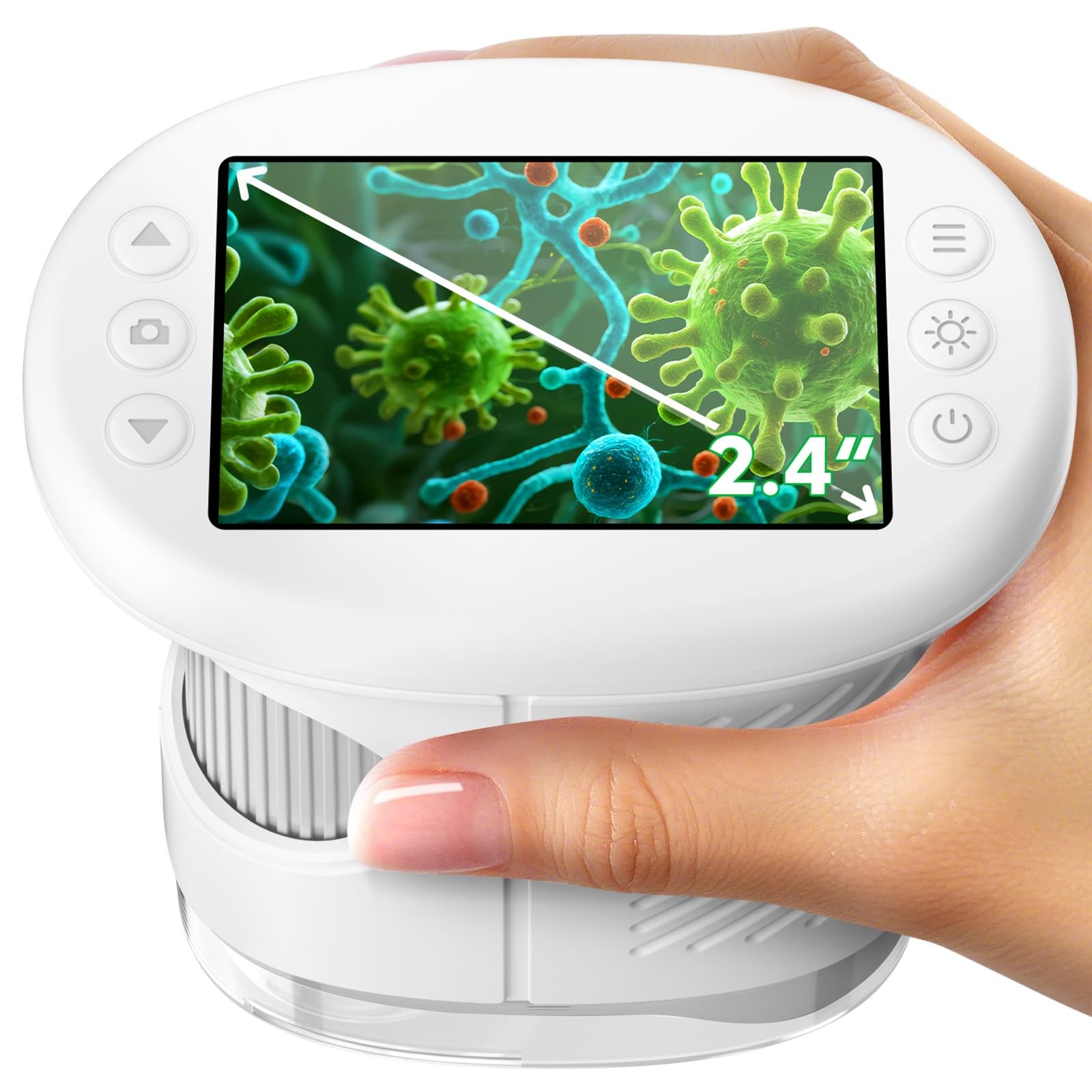 1000X Handheld Microscope for Kids, Portable 4K Digital Microscope with 12