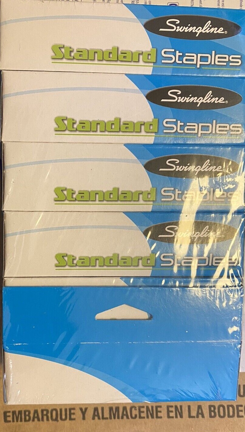 NEW Swingline Staples Standard 1/4 inches Length 210/Strip 5000/Box 5 Pack, USA
