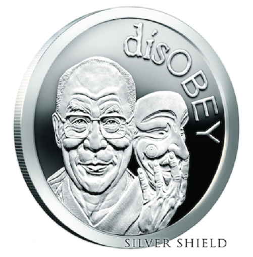 2017 1 OZ Dalai Lama Proof - Silver Shield Proof - Disobey Series Collector AG
