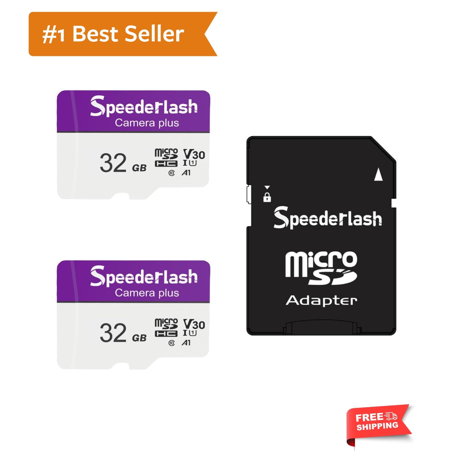 Micro SDHC Memory Card 32GB 2Pack, Camera Plus TF Card with Adapter, 90MB/s R...