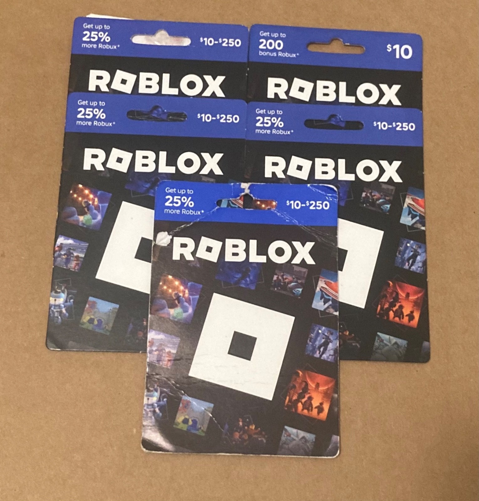 Gift Cards: Lot of Roblox (5) $10