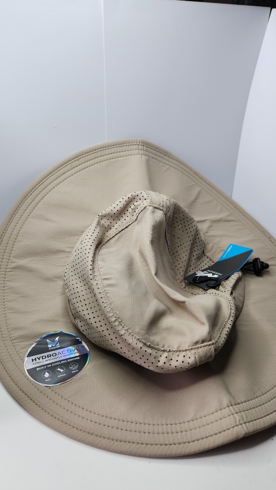MISSION COOLING HYDROACTIVE VENTED BUCKET HAT ODOR RESISTANT LIGHT OLIVE 111361