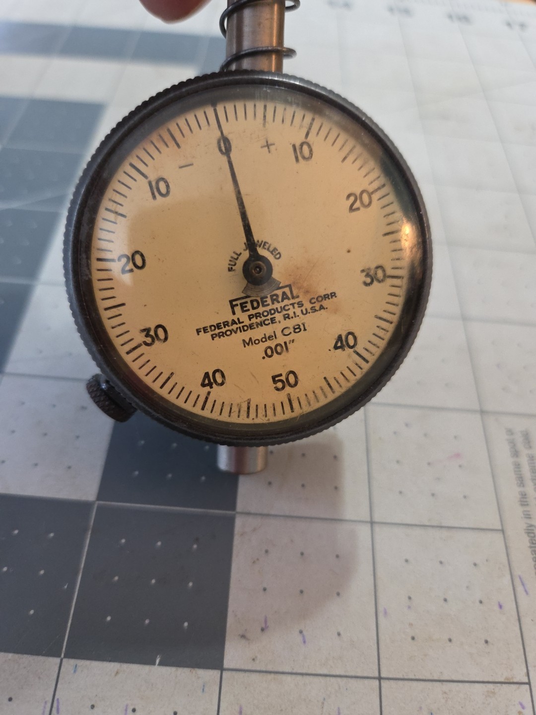 Vintage Federal Model C8I Dial Indicator .001