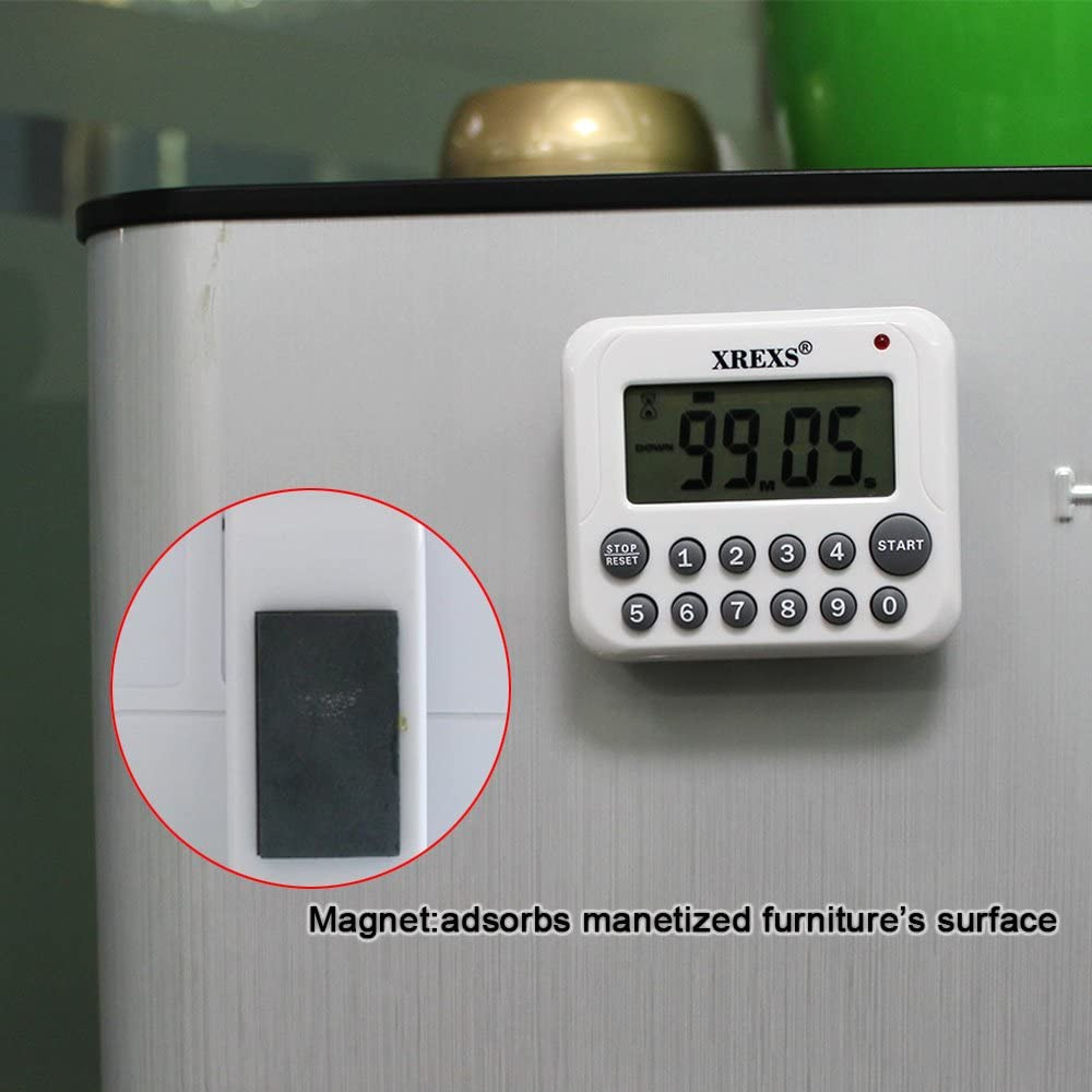 Digital Kitchen Timer Magnetic Countdown up Cooking Timer Clock with Magnet Back