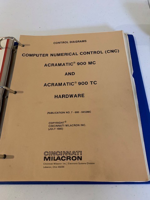 Cincinnati Milacron Control Reference Manual for Acramatic 900 MC/TC Hardware