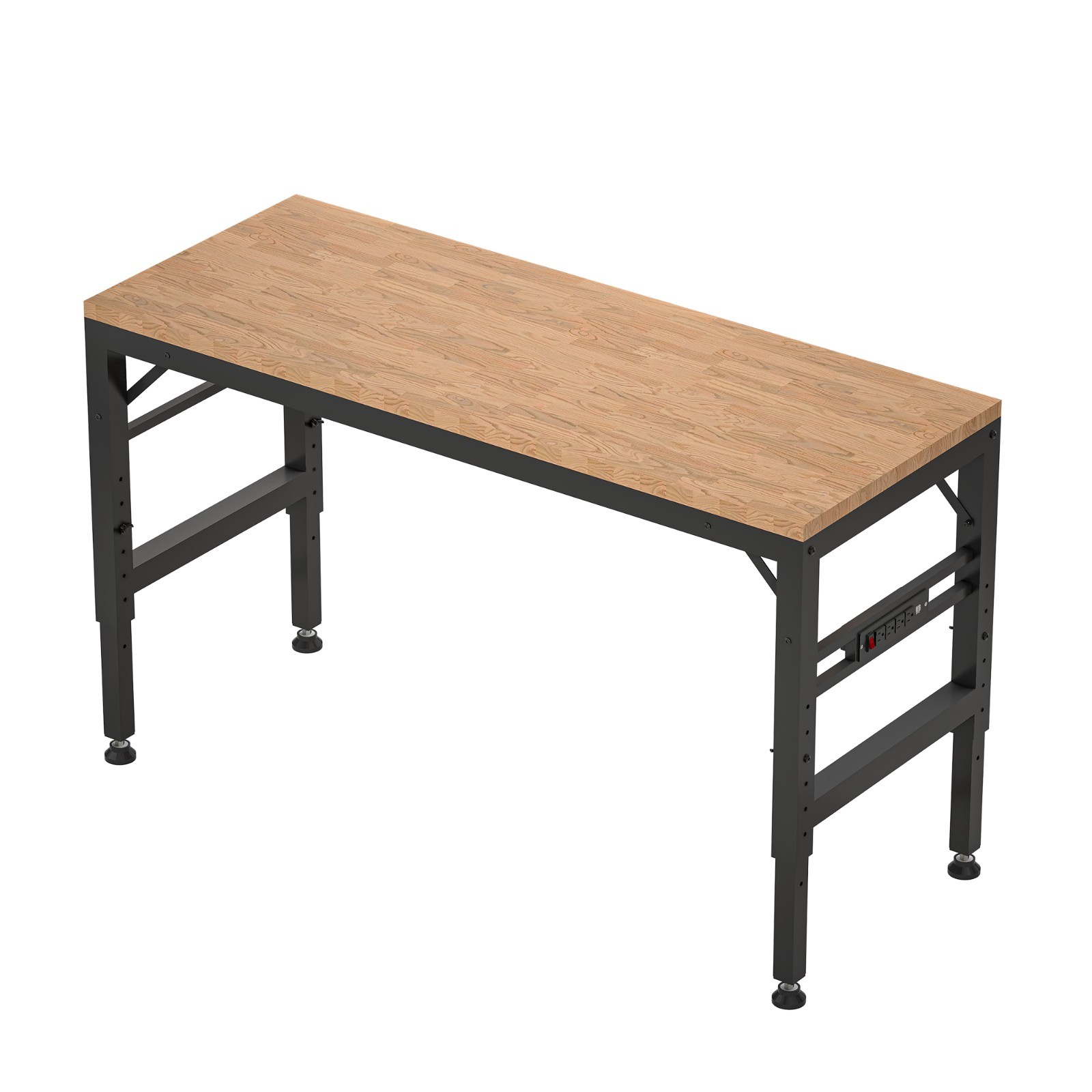 60" Heavy-Duty Adjustable Workbench 2000 lbs. Load Capacity Hardwood Workstation