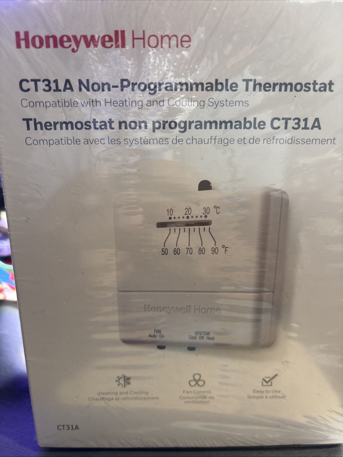 Honeywell Home CT31A Non Programmable Thermostat for Heating and Cooling Systems