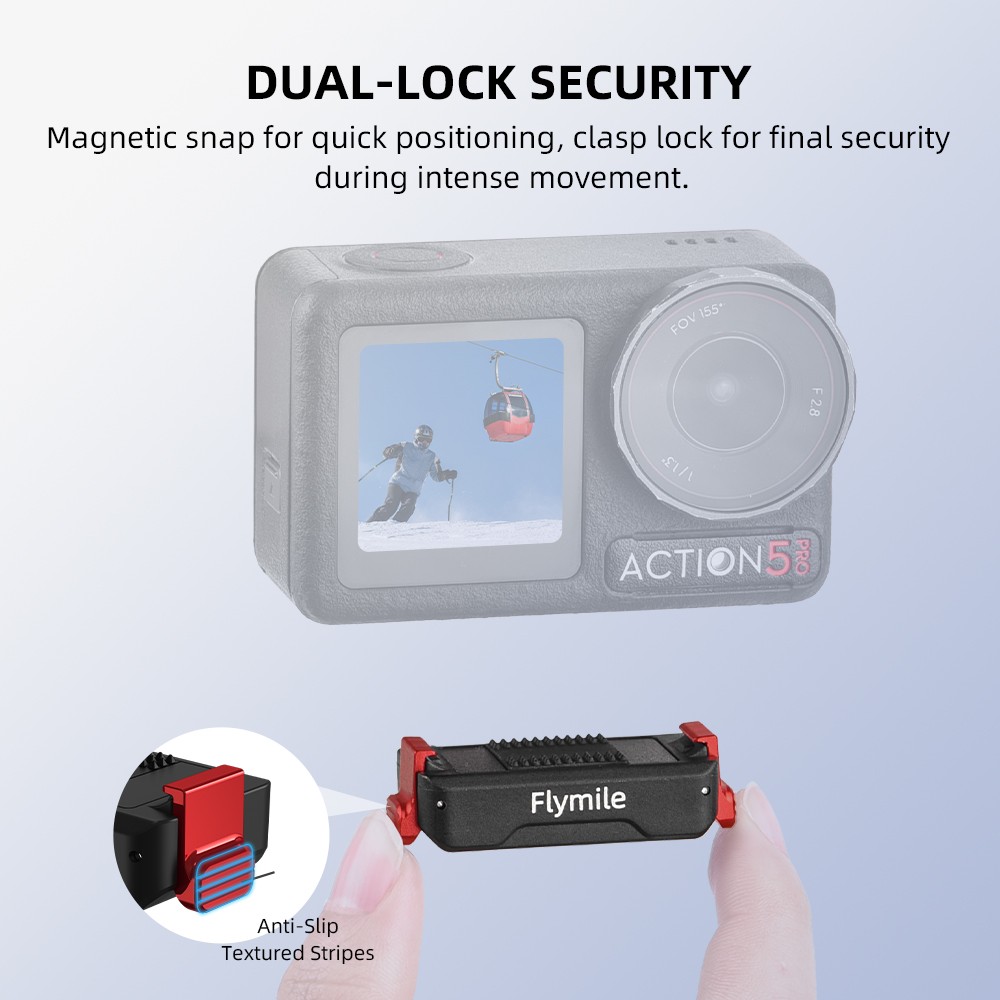 Quick Release Magnetic 1/4" Adapter for DJI Action 3 / 4/ 5 Camera Mount Bracket