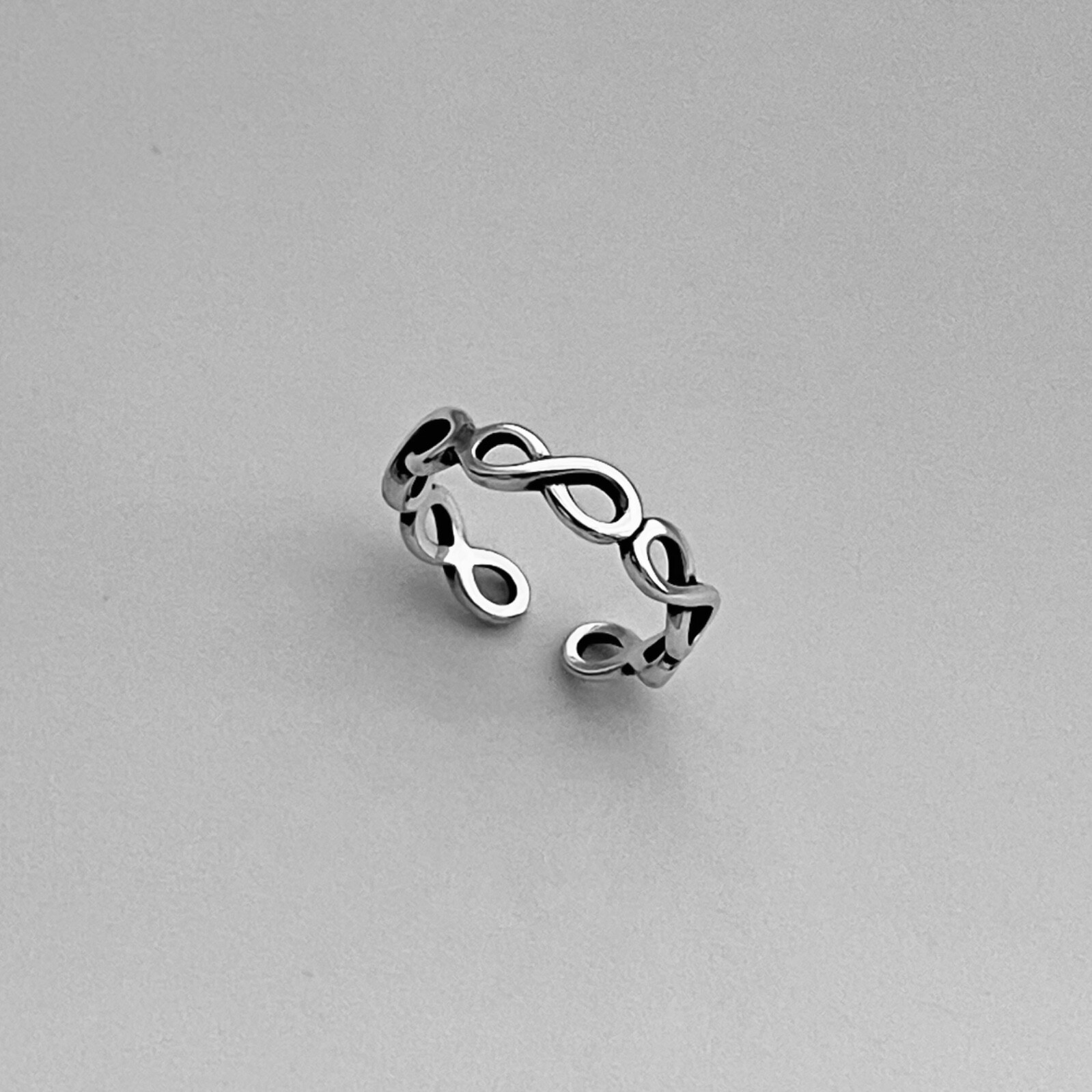 Sterling Silver Eternity Infinity Toe Ring, Silver Ring, Love Ring