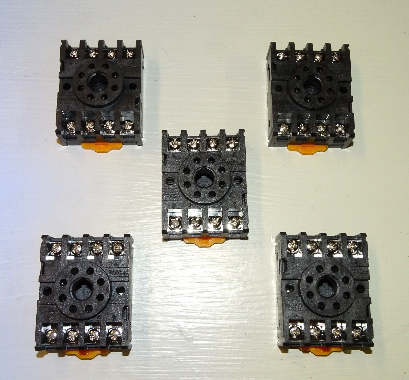 NEW Relay Socket Lot, 8-Pins, PF083A, Use with Omron relays, 5-PCS