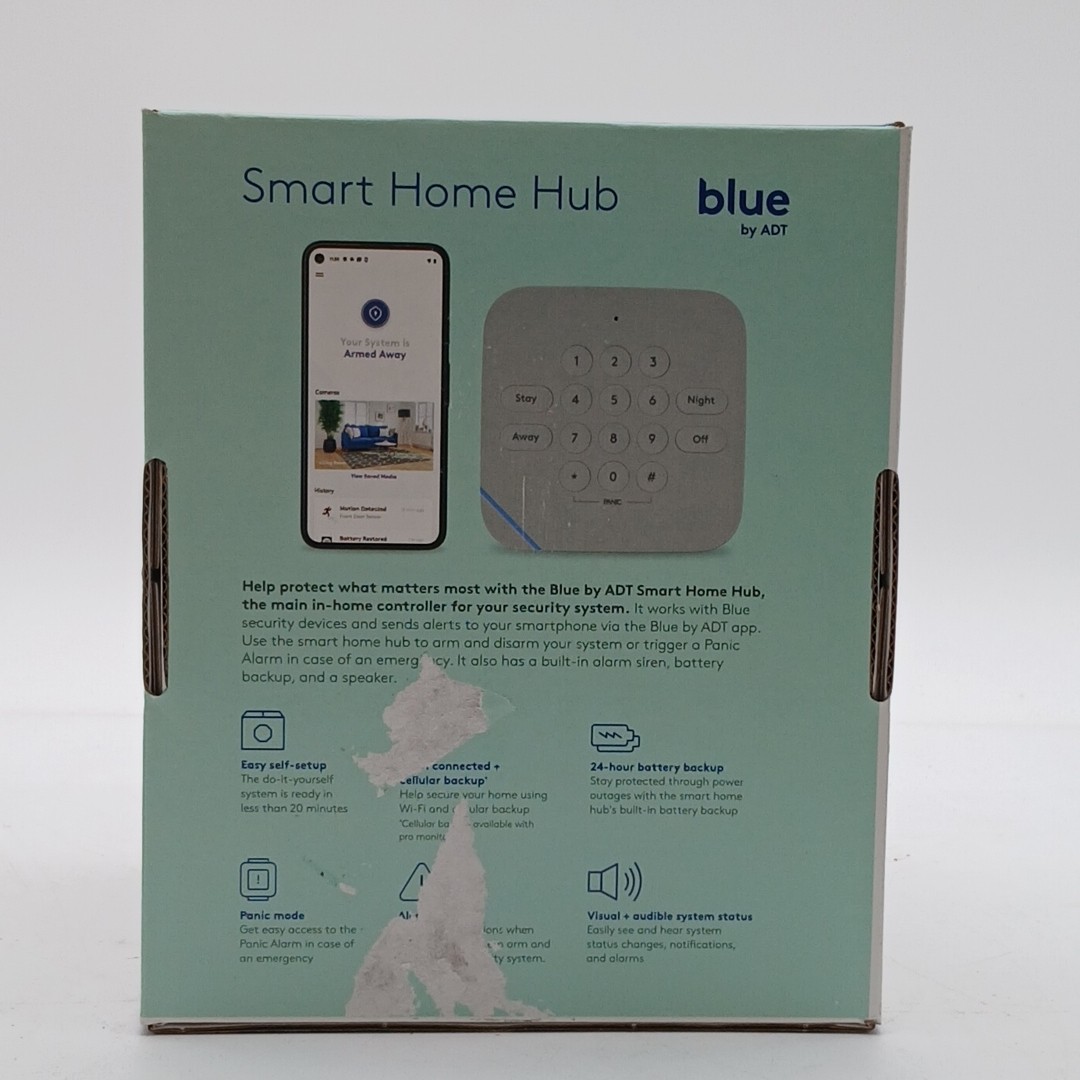 Blue By ADT Smart Home Hub S40LR0-01-PG-R Pearl Gray With Code